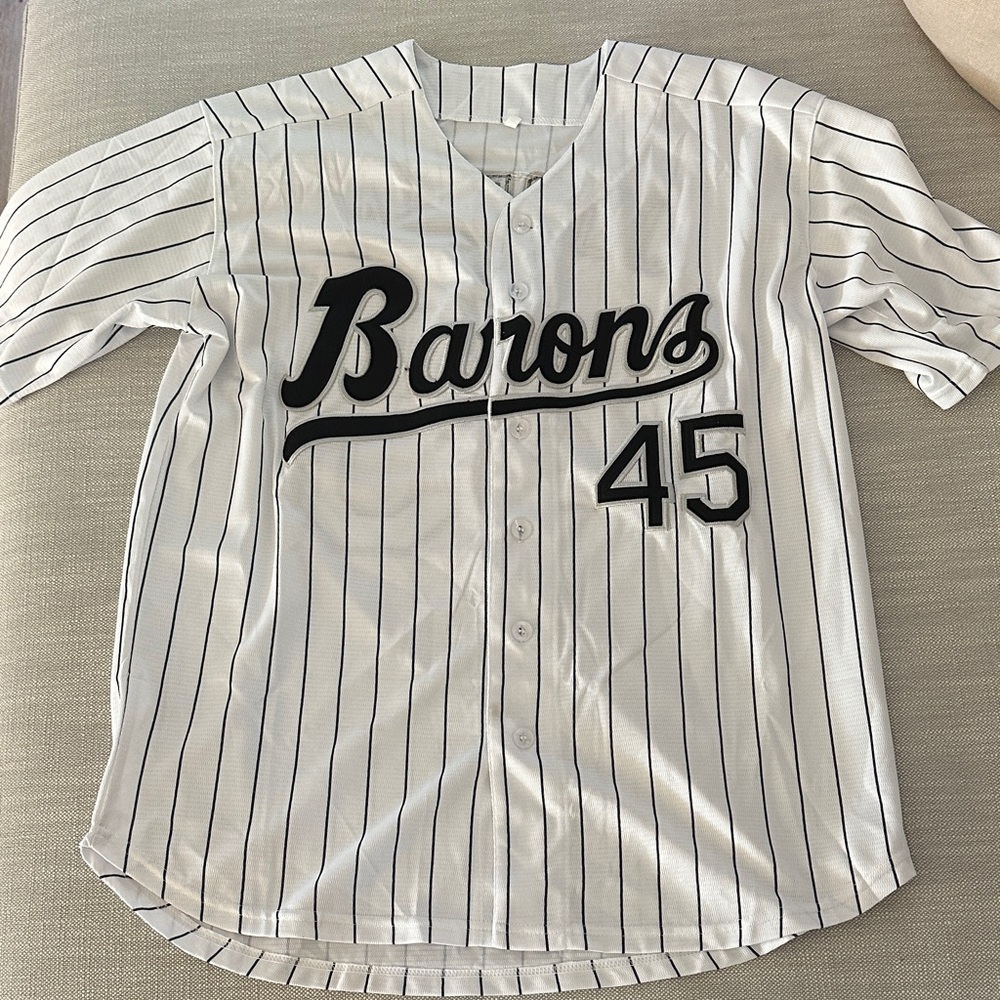 Jordan - White and Black Striped Jersey